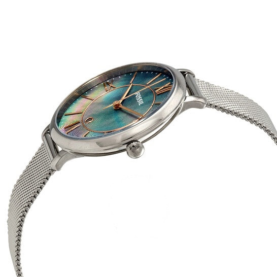 Fossil Women s Quartz Silver Stainless Steel Blue Mother of Pearl Dial Royal Watches Store