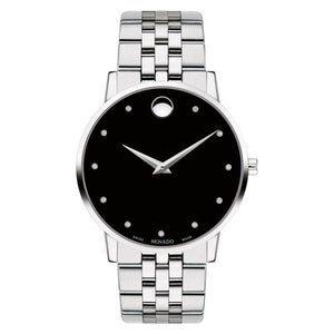 Movado Men’s Swiss Made Quartz Stainless Steel Black Dial 40mm Watch 0607201