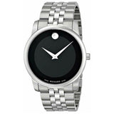 Movado Men’s Swiss Made Quartz Stainless Steel Black Dial 40mm Watch 0606504