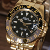 Seiko Mod GMT Master II Gold “Bruce Wayne"