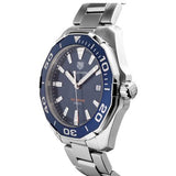 TagHeuer Aquaracer Men’s Quartz Swiss Made Silver Stainless Steel Blue Dial 43mm Watch WAY101C.BA0746