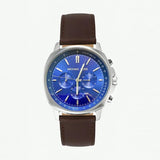 Michael Kors Men’s Quartz Brown Leather Strap Blue Dial 42mm Watch MK8996