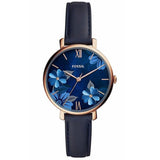 Fossil Women’s Quartz Blue Leather Strap Blue Dial 36mm Watch ES4673