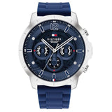 Tommy Hilfiger Men’s Quartz Blue Silicone Strap Blue Dial 50mm Watch 1710489