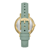 Fossil Women’s Quartz Green Leather Strap Mother OF Pearl Dial 36mm Watch ES5168