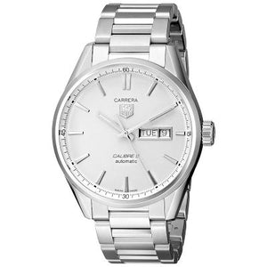 TagHeuer Carrera Men’s Automatic Swiss Made Silver Stainless Steel Silver Dial 41mm Watch WAR201B.BA0723