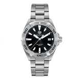 TagHeuer Aquaracer Men’s Quartz Swiss Made Silver Stainless Steel Black Dial 41mm Watch WBD1110.BA0928