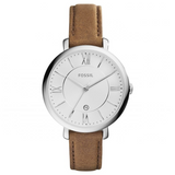 Fossil Women’s Quartz Brown Leather Strap White Dial 36mm Watch ES3708