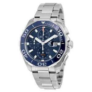 TagHeuer Aquaracer Men’s Automatic Swiss Made Silver Stainless Steel Blue Dial 43mm Watch CAY211B.BA0927