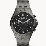 Fossil Men’s Forrester Chronograph Quartz Grey Stainless Steel Black Dial 46mm Watch FS5606