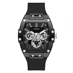 Guess Men’s Quartz Black Silicone Strap Black Dial 43mm Watch GW0203G3