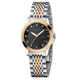 Gucci Women’s Swiss Made Quartz Stainless Steel Black Dial 27mm Watch YA126512