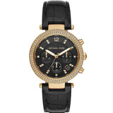 Michael Kors Women’s Quartz Leather Strap Black Dial 39mm Watch MK6984