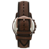 Fossil Men’s Quartz Brown Leather Strap Grey Dial 44mm Watch FS5344