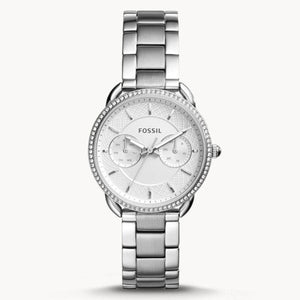 Fossil Women’s Quartz Silver Stainless Steel Silver Dial 35mm Watch ES4262