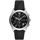 Emporio Armani Men’s Quartz Black Leather Strap Black Dial 42mm Watch AR11530