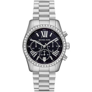 Michael Kors Women’s Quartz Silver Stainless Steel Black Dial 38mm Watch MK7277