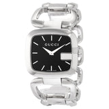 Gucci Women’s Swiss Made Quartz Silver Stainless Steel Black Dial 32mm Watch YA125407