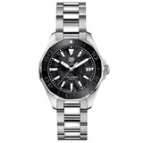 TagHeuer Aquaracer Women’s Quartz Swiss Made Silver Stainless Steel Black Mother Of Pearl Dial 35mm Watch WAY131K.BA0748