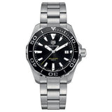 TagHeuer Aquaracer Men’s Quartz Swiss Made Silver Stainless Steel Black Dial 41mm Watch WAY111A.BA0928