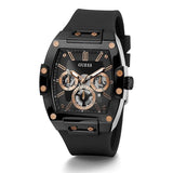 Guess Men’s Quartz Black Silicone Strap Black Dial 43mm Watch GW0203G8