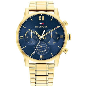 Tommy Hilfiger Men’s Quartz Gold Stainless Steel Blue Dial 44mm Watch 1791880