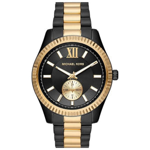 Michael Kors Unisex Quartz Two-tone Stainless Steel Black Dial 45mm Watch MK8948