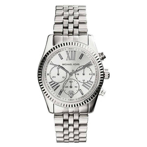 Michael Kors Unisex Quartz Stainless Steel Silver Dial 38mm Watch MK5555