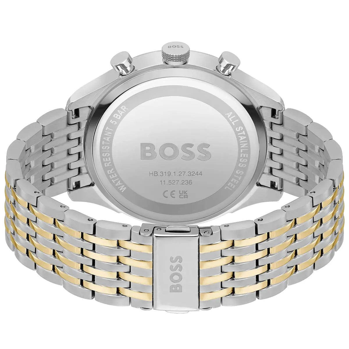 Hugo Boss Silver Two Tone Silver Dail Watch For Men 1514053