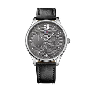 Tommy Hilfiger Men’s Quartz Leather Strap Gray Dial 44mm Watch 1791417