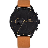 Tommy Hilfiger Men’s Quartz Leather Strap Black Dial 44mm Watch 1791486