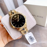 Michael Kors Women’s Quartz Stainless Steel Black Dial 38mm Watch MK6669