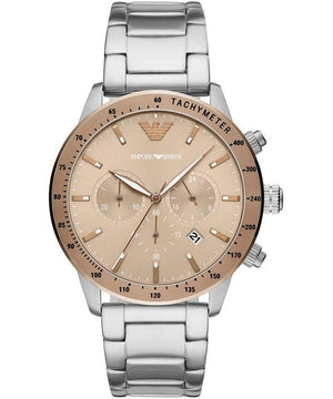 Emporio Armani Quartz Stainless Steel Beige Dial 43mm Watch for Men - Ar11352