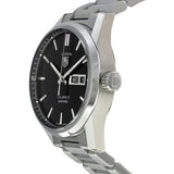 TagHeuer Carrera Men’s Automatic Swiss Made Silver Stainless Steel Black Dial 41mm Watch WAR201A.BA0723