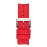 Guess Men’s Quartz Red Silicone Strap Black Dial 43mm Watch GW0203G4