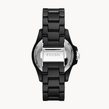 Fossil Women’s Quartz Black Ceramic Chain Black Dial 36mm Watch CE1108