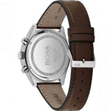 Hugo Boss Men’s Quartz Leather Strap Gray Dial 44mm Watch 1513815