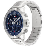 Tommy Hilfiger Men’s Quartz Silver Stainless Steel Blue Dial 50mm Watch 1710492