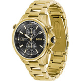 Hugo Boss Men’s Quartz Gold Stainless Steel Black Dial 46mm Watch 1513932