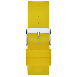 Guess Men’s Quartz Yellow Silicone Strap Black Dial 43mm Watch GW0203G6