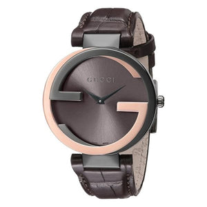 Gucci Women’s Swiss Made Quartz Brown Leather Strap Brown Dial 37mm Watch YA133304