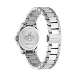 Gucci Women’s Swiss Made Quartz Silver Stainless Steel Black Dial 27mm Watch YA126573