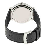 TISSOT Men’s Quartz Swiss Made Black Leather Strap Silver Dial 40mm Watch T122.410.16.033.00