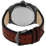 Fossil Men’s Chronograph Quartz Brown Leather Strap Grey Dial 42mm Watch FS5799