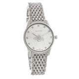 Gucci Women’s Swiss Made Quartz Stainless Steel Silver Dial 29mm Watch YA1265019