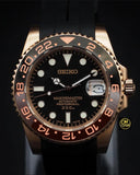 Seiko Mod Submariner "Root Beer Full Rose Gold"