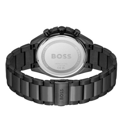 Hugo Boss Men’s Quartz Black Stainless Steel Grey Dial 42mm Watch 1514016