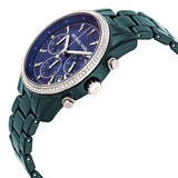 Michael Kors Womens Quartz Blue Stainless Steel Blue Dial 37mm Watch - Mk6722