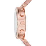 Michael Kors Women’s Quartz Pink Leather Strap White Dial 39mm Watch MK6935