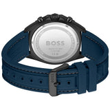 Hugo Boss Men’s Quartz Blue Silicone Strap Grey Dial 44mm Watch 1513972